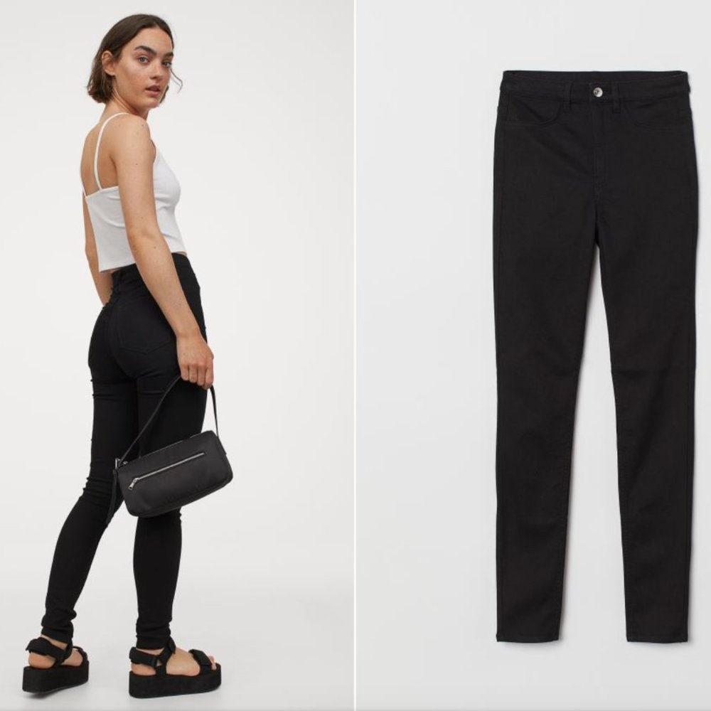 H&M High-Waisted Black Skinny Jeans